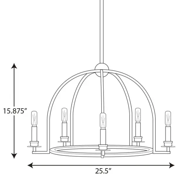 Seneca Collection 5-Light Matte Black Farmhouse Chandelier Light - N/A Shopping - The Best Deals on Chandeliers