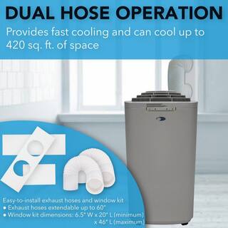 Whynter Eco-Friendly 13000 BTU Dual Hose Portable Air Conditioner with Dehumidifier ARC-131GD