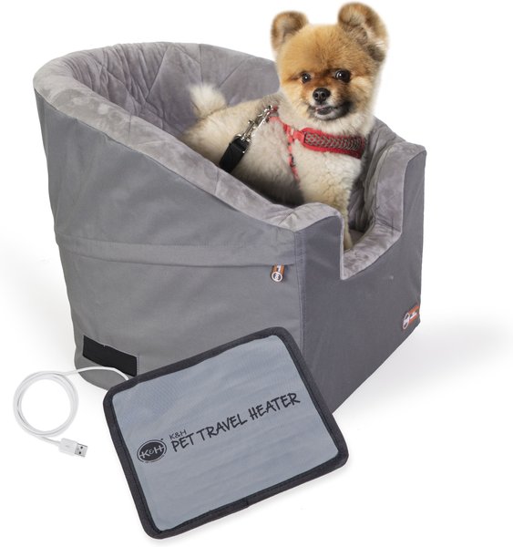 KandH Pet Products Bucket Heated Knockdown Dog Booster Seat