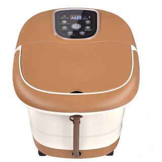 Costway All-In-One Foot Spa Bath Massager TemTime Set Heat Bubble Vibration with 6 Roller EP23286