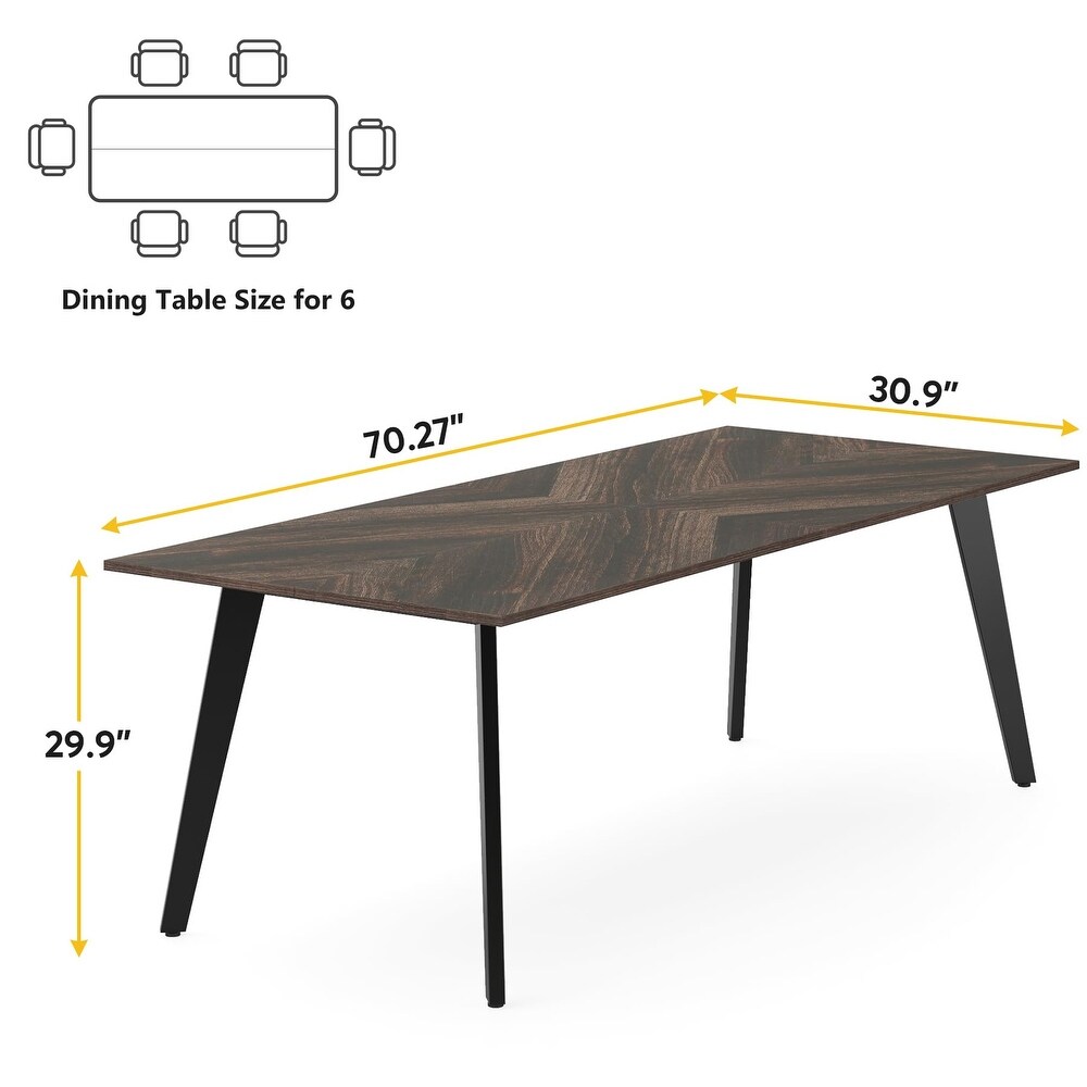 Dining Table Wood Dinner Table for 6 Person