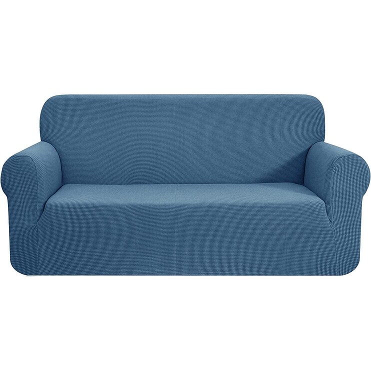 CHUN YI 1 Piece Stretch Loveseat Slipcover Checks Couch Cover