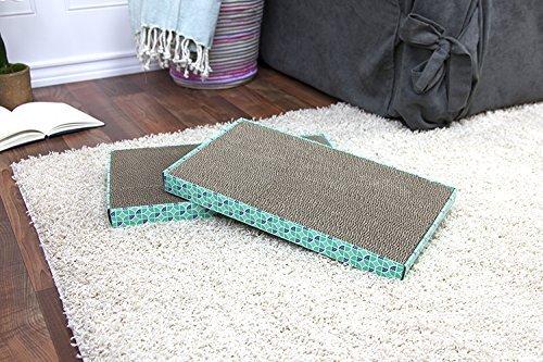 Kitty City XL Wide Premium Scratching Collection， Corrugate Cat Scratchers 2 Pieces， Cat Scratching Toy 2 Pack