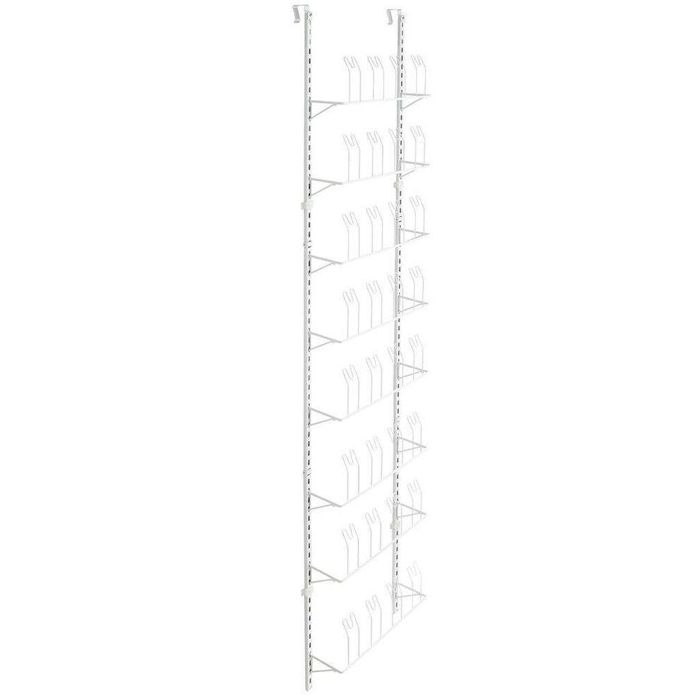 ClosetMaid 77.5 in. H 16-Pair White Steel Hanging Shoe Organizer 97536