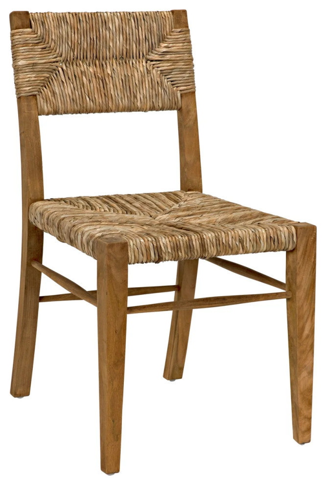 Lester Chair  Teak With Woven Set of 2   Modern   Dining Chairs   by Rustic Home Furniture Deco  Houzz