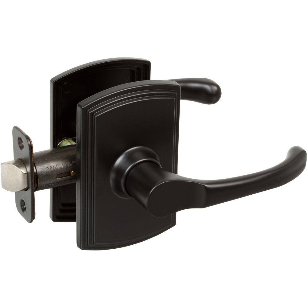 DELANEY HARDWARE Italian Collection Artino Black BedBath Door Handle 362204