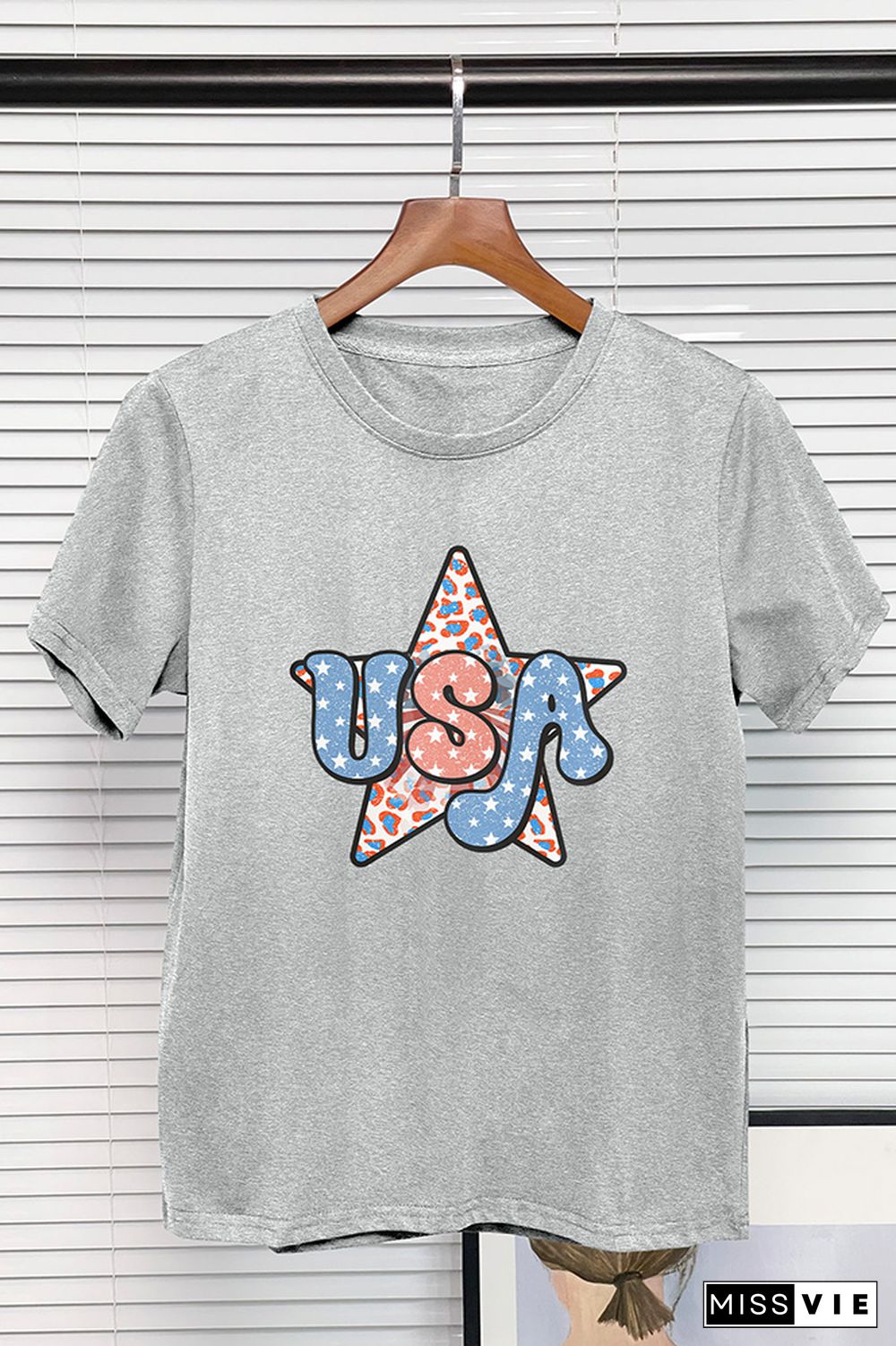 Independence Day USA Star Graphic Tee