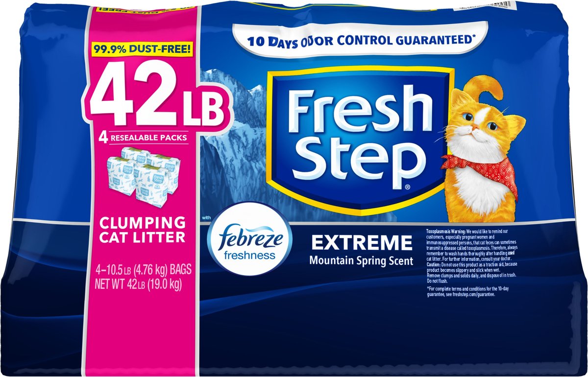 Fresh Step Extreme Odor Control Febreze Scented Clumping Clay Cat Litter