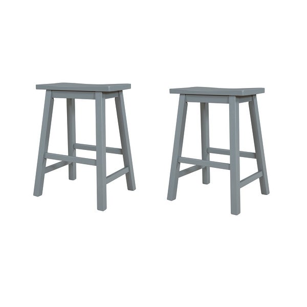 2 Pcs Dining Stools， Wood Counter Height Bistro Stools