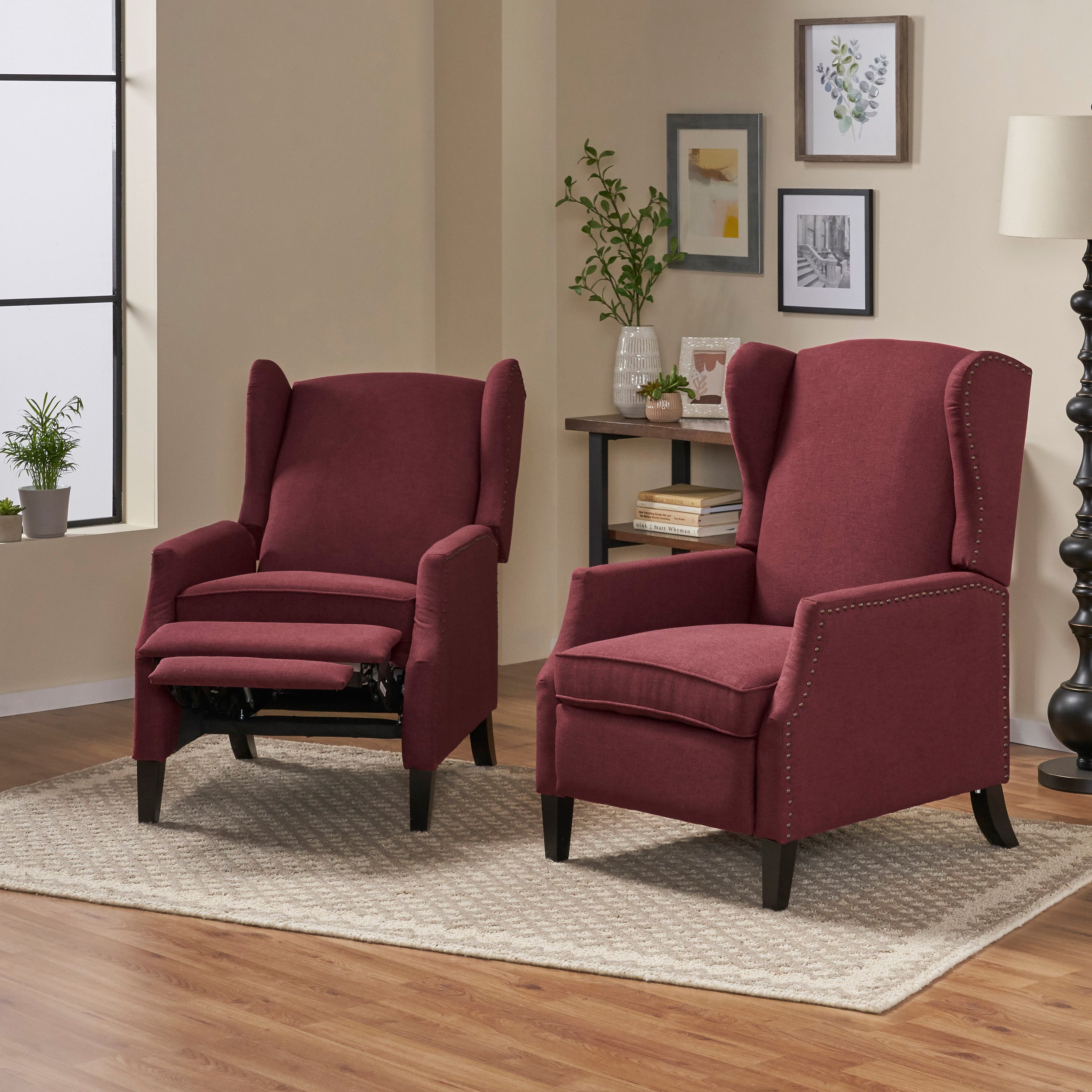 Weyland Contemporary Fabric Recliner (Set of 2)