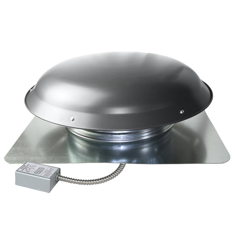 Maxx Air 1400 CFM Grey Weathered Galvanized Steel Electric Power Attic Roof Ventilator CX2001AMWGUPS