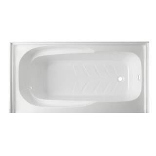 Kingston Brass Oriel 60 in. Acrylic Right Drain Rectangular Apron Front Bathtub in White HVTAM6031R21B