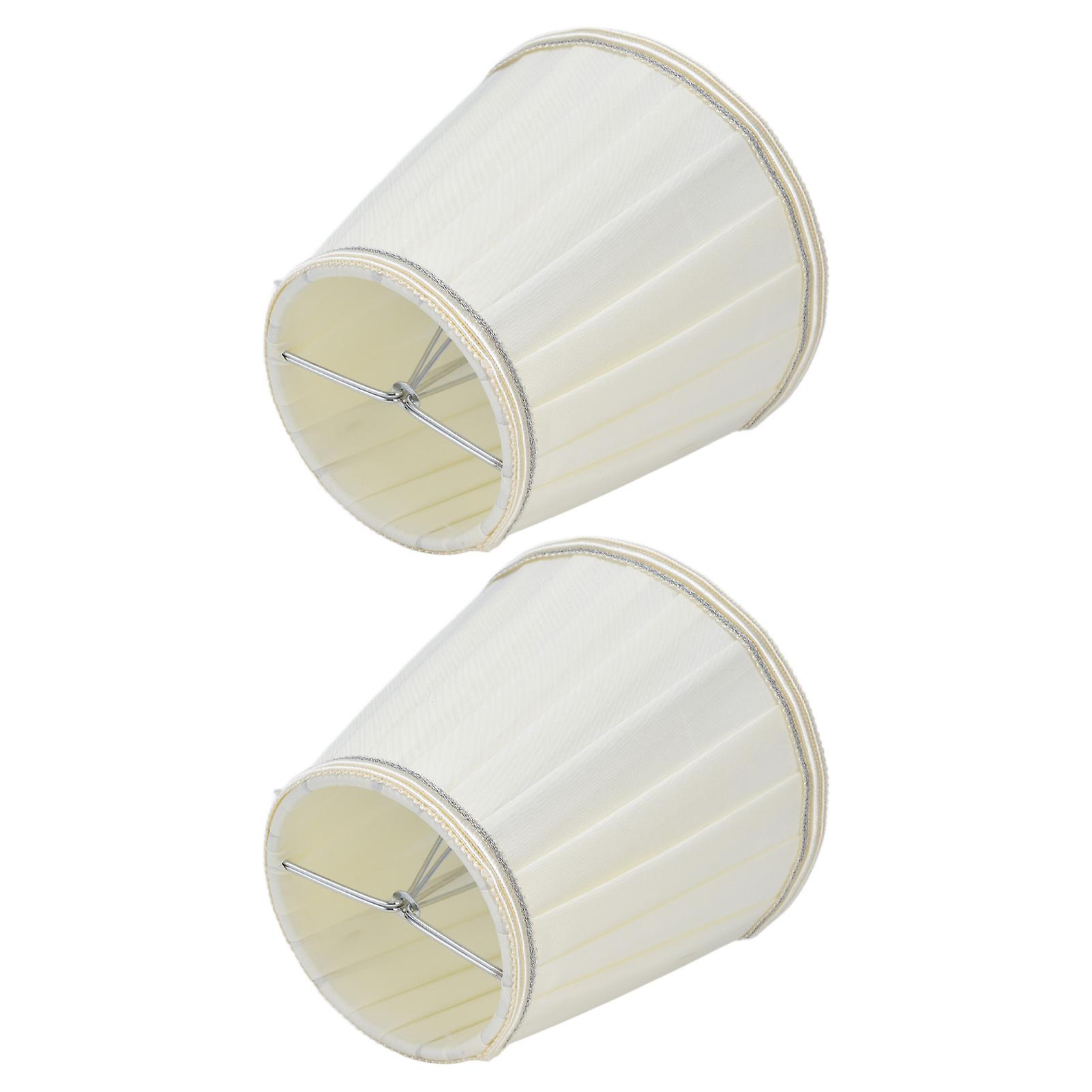 2 Pcs Double Small Lamp Shade Clip On Bulb Comfortable Material Barrel Fabric Lampshade For Table Chandelier Wall Lamppx33