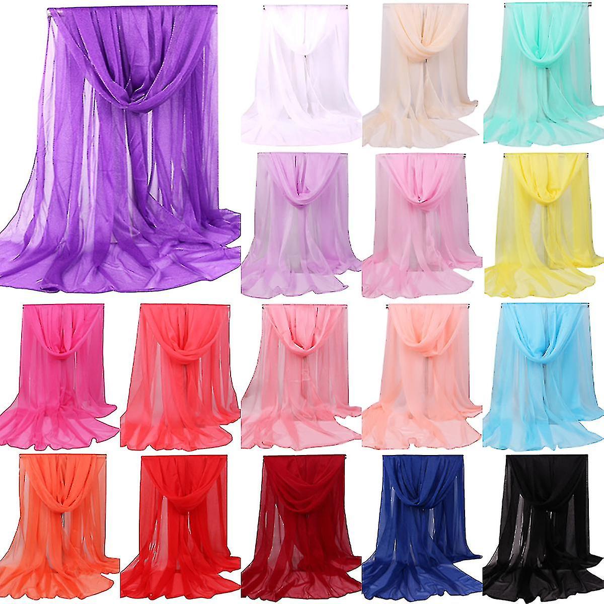 Womens Long Softy Wrap Shawl Chiffon Silk Casual Scarf Scarves Stoles