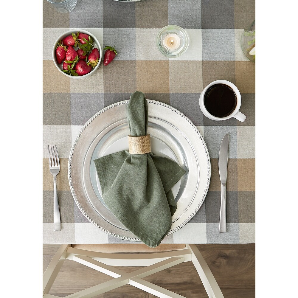 DII Tri Color Check Tablecloth 70 Round