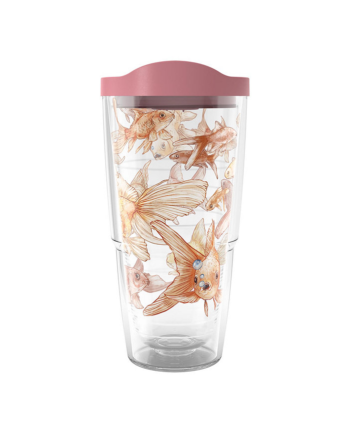 Tervis Tumbler Tervis Here Fishy Fishy Goldfish Made in USA Double Walled  Insulated Tumbler Travel Cup Keeps Drinks Cold and Hot 24oz Classic