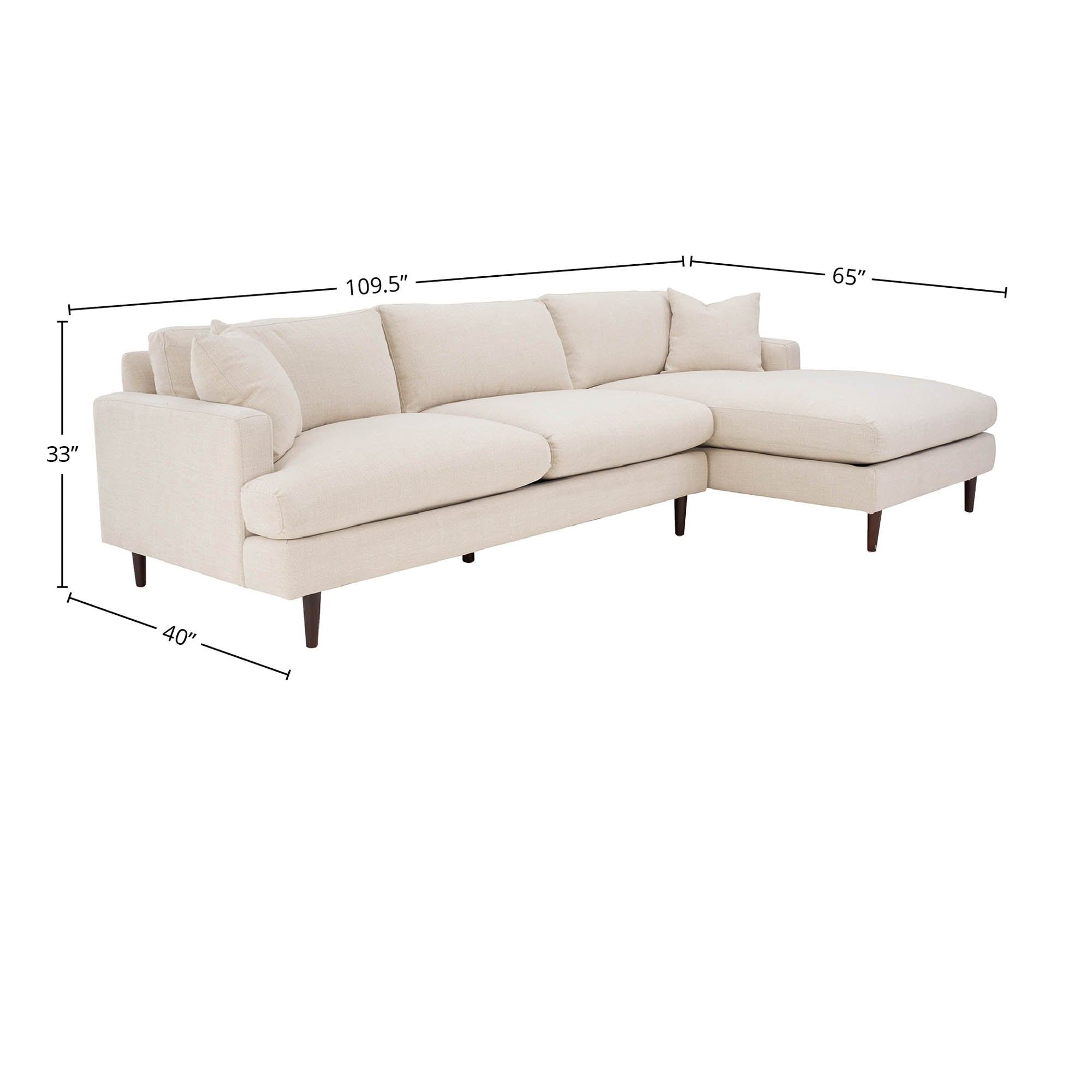 Custom Martha Right Sectional Sofa Frame