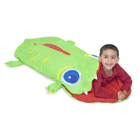 Melissa & Doug Sunny Patch Augie Alligator Sleeping Bag, 6' long