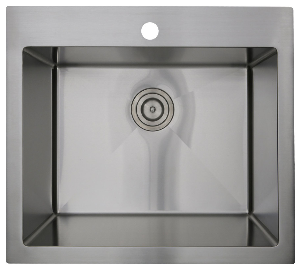 Nantucket SR2522 12 16 25 quotRectangle Topmount Stainless Steel Laundry Sink   Utility Sinks   by Blue Bath  Houzz