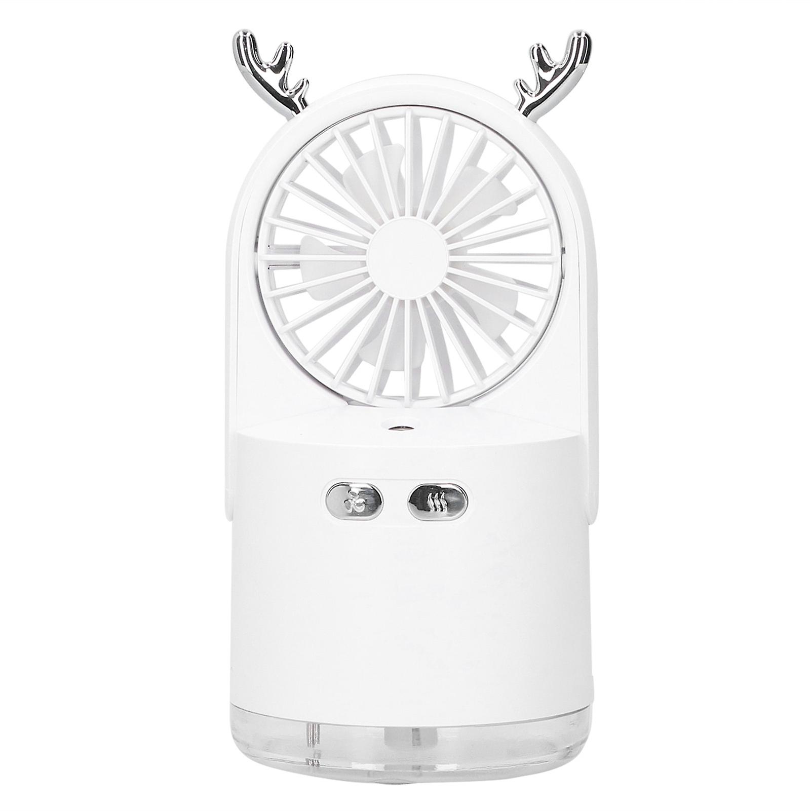 2 In 1 Usb Charging Spray Fan Home Office Portable Skin Moisturizing Misting Fanwhite