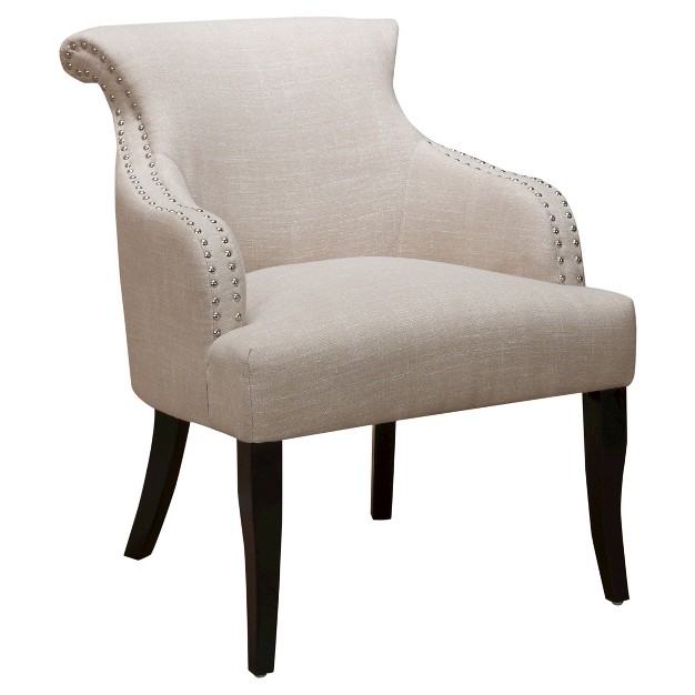 Filmore Fabric Armchair Light Beige Christopher Knight Home