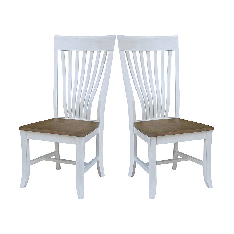 International Concepts Solid Wood Amanda Dining Chair 2-Piece Set