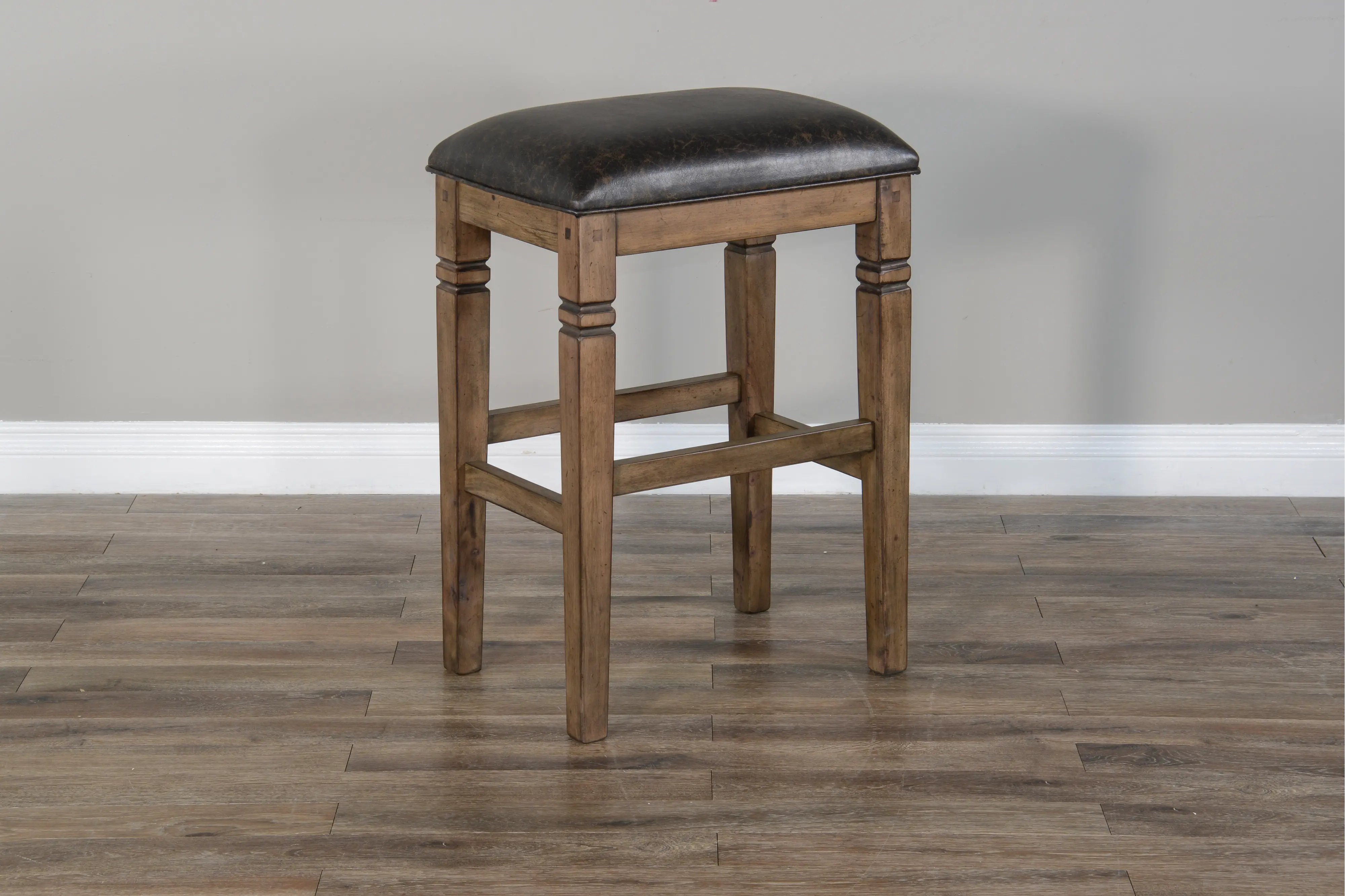 Doe Valley Rustic Brown Upholstered Bar Stool