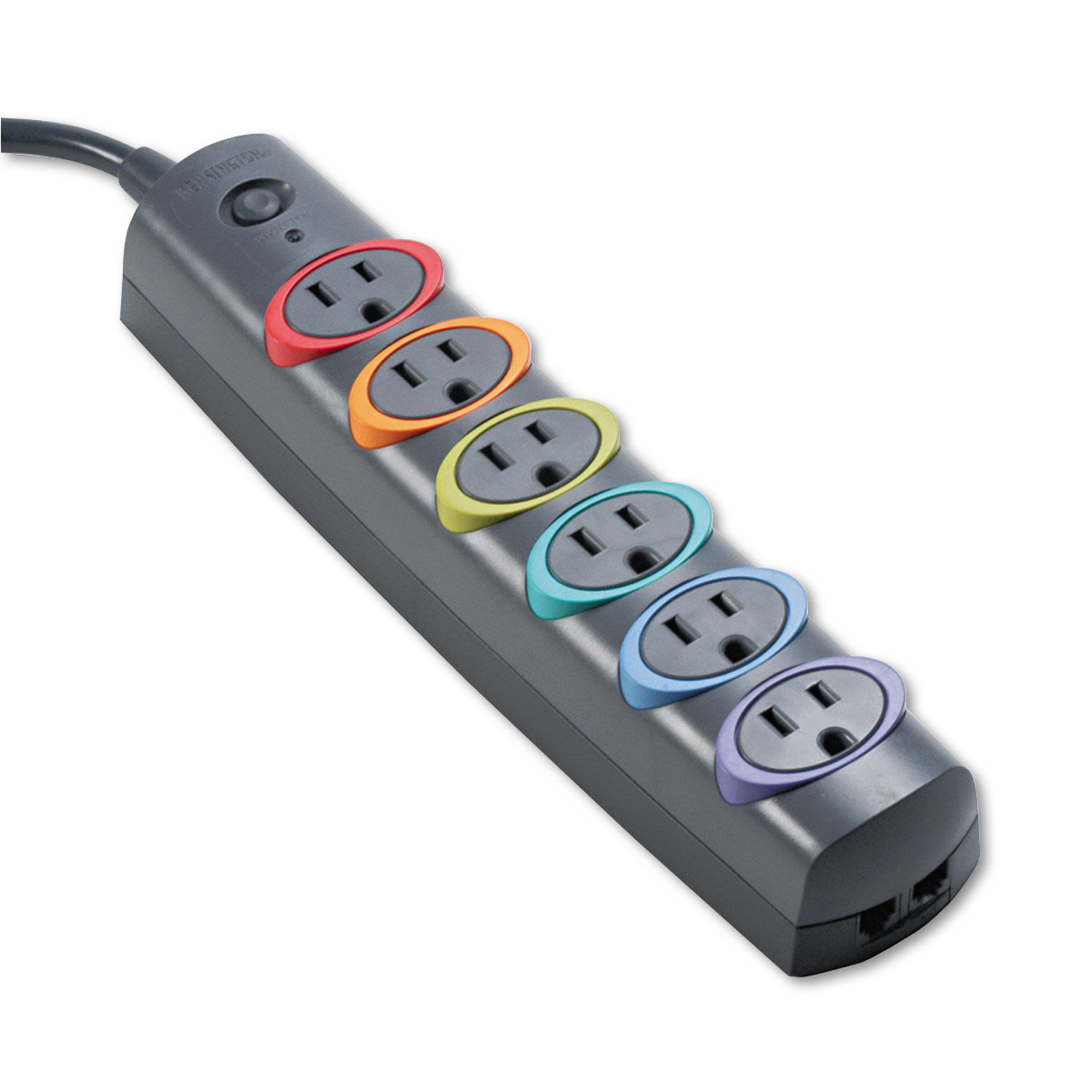 SmartSockets Color-Coded Strip Surge Protector by Kensingtonandreg; KMW62146