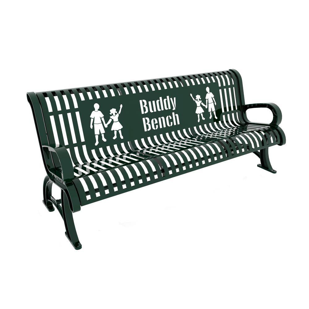 Paris 6 ft. Green Premium Buddy Bench 460-332-0005