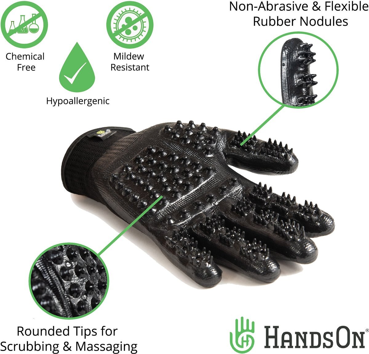 HandsOn All-In-One Pet Bathing and Grooming Gloves