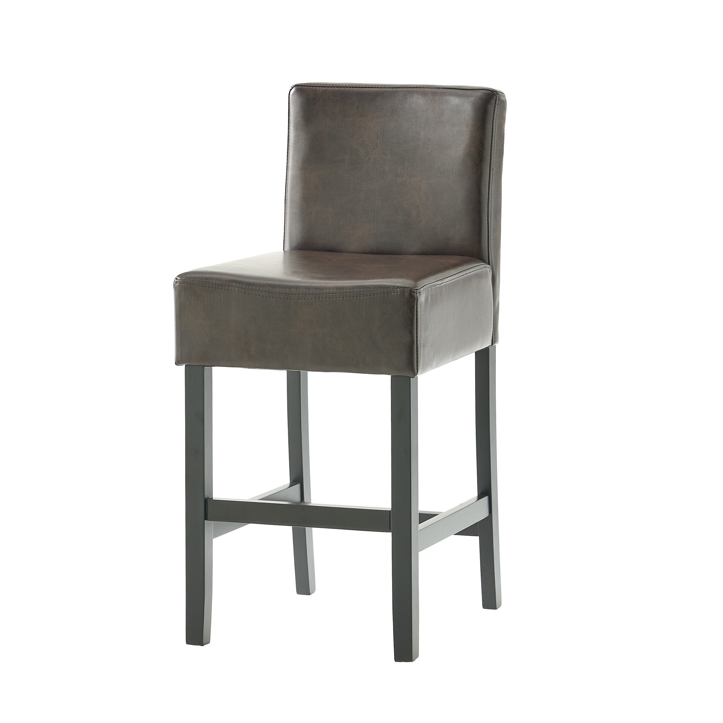 Seigel 19-Inch Brown Bonded Leather Counter Stool (Set of 2)