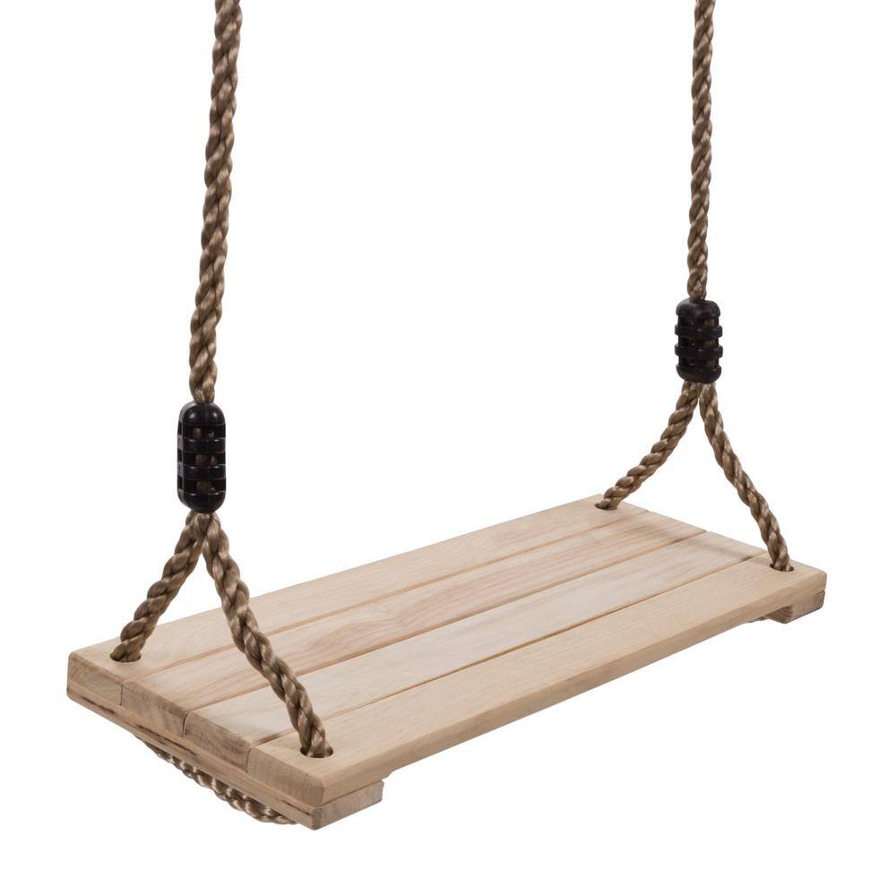 Hey! Play! Wooden Flat Bench Specialty Swing for Kids Playset HW3500011