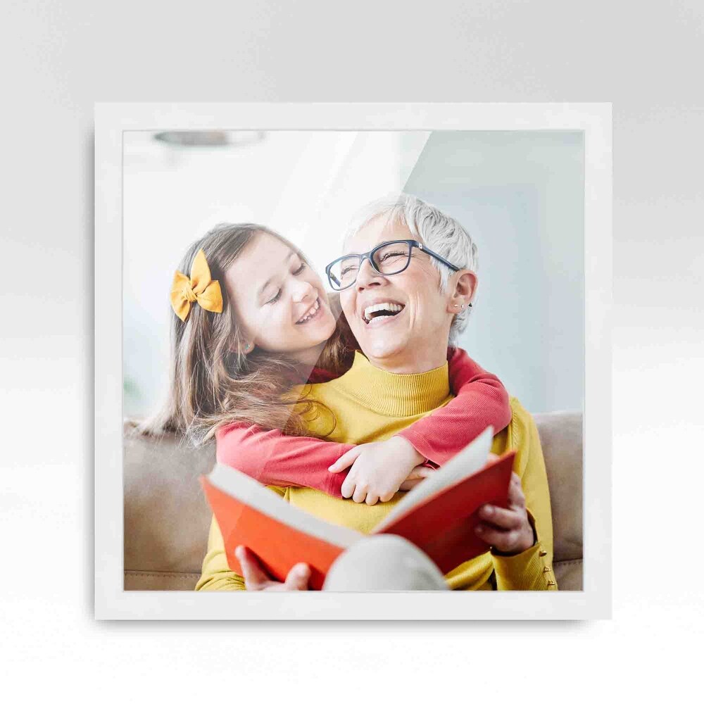 28x28 White Picture Frame   Wood Picture Frame Complete with UV