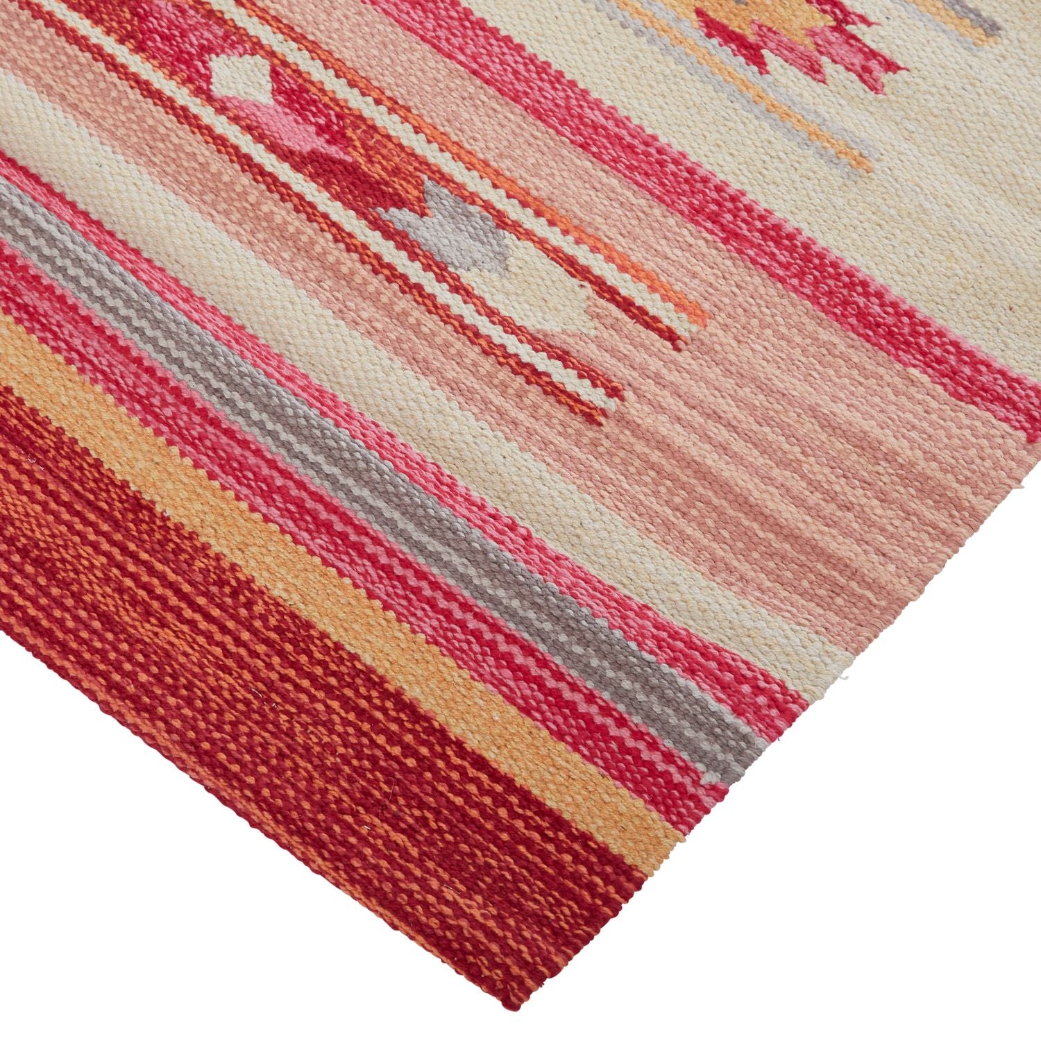 Galvin Flatweave Red and Ivory Rug by BD Fine