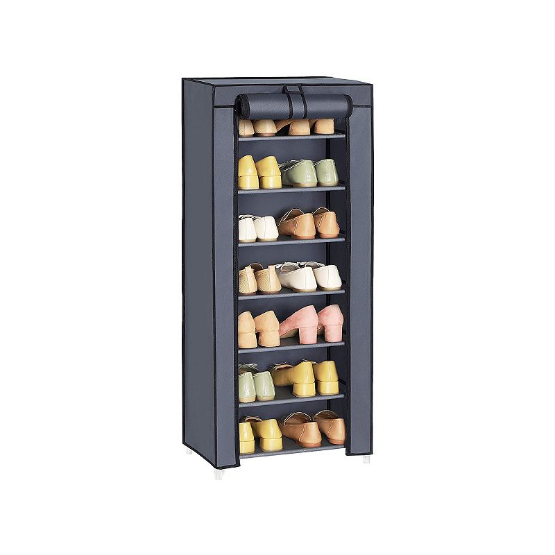 Shoe Rack， 7-tier Shoe Storage Cabinet With Fabric Cover， Shoe Storage Organizer， Dustproof