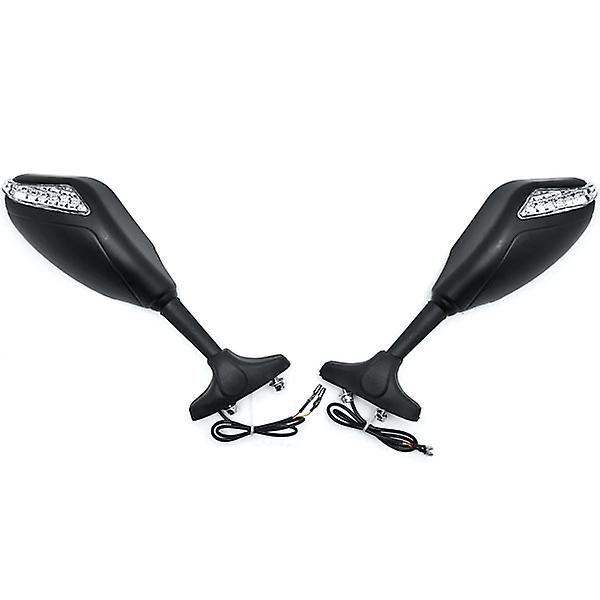 Matte Black Integrated Mirrors w/ LED Turn Signals Compatible with Yamaha FJ600 FJ1100 FJ1200 FJR 1300 FJR1300