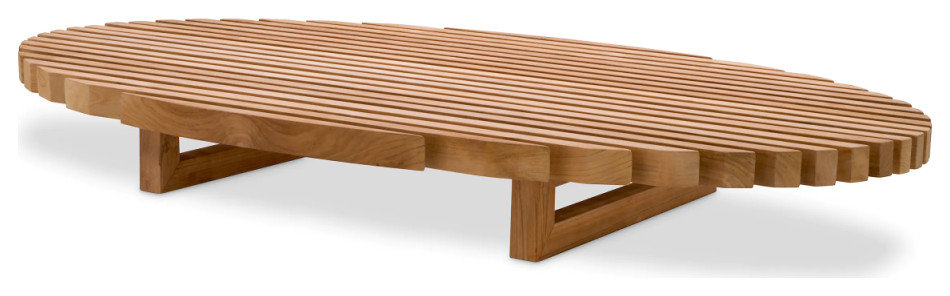 Oval Teak Outdoor Coffee Table  Eichholtz Anjuna   Transitional   Outdoor Coffee Tables   by Oroa   Eichholtz Furniture  Houzz