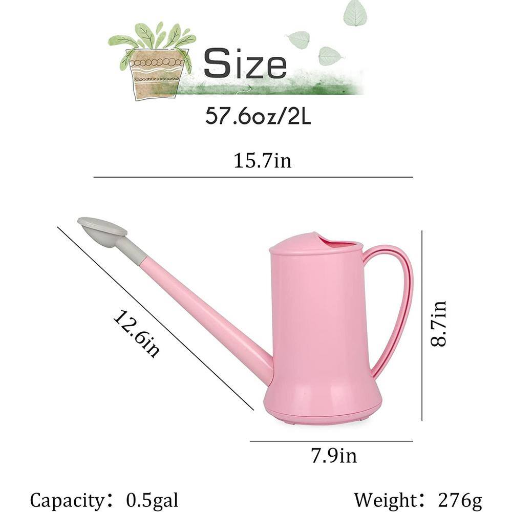 Cubilan Watering Can Outdoor Plant Lightweight Deluxe Plastic 2 l Resin Water Cans (Pink） B0BW36KSYW