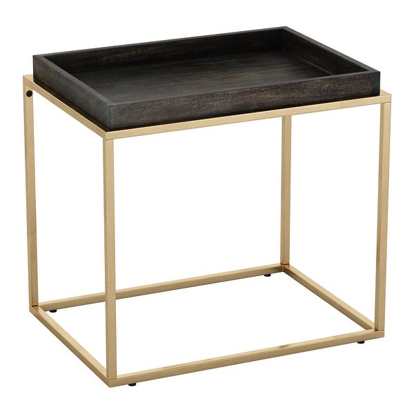 Jahre Side Table Black and Brass