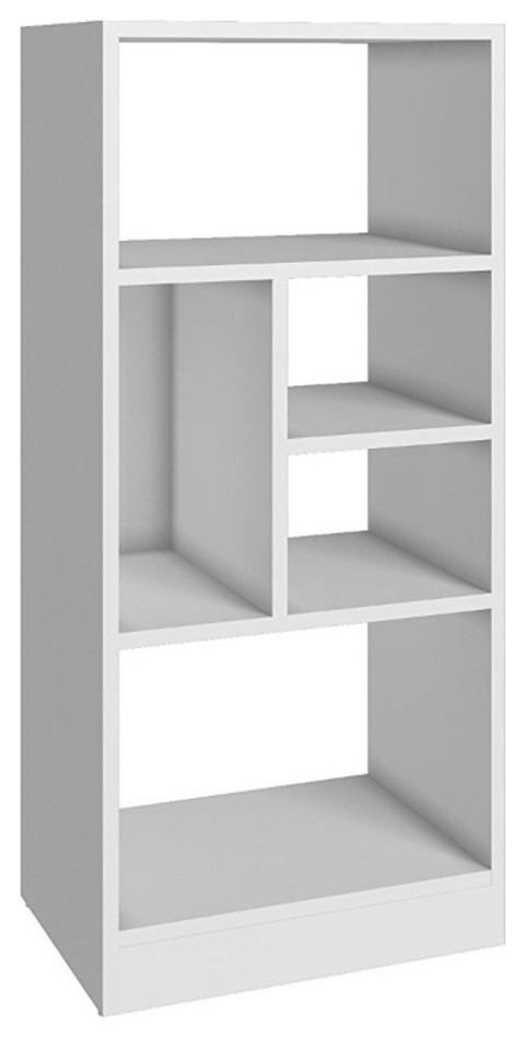 Durable Valenca Bookcase 2.0 With 5  Shelves In White   Transitional   Bookcases   by Dot  ampBo  Houzz