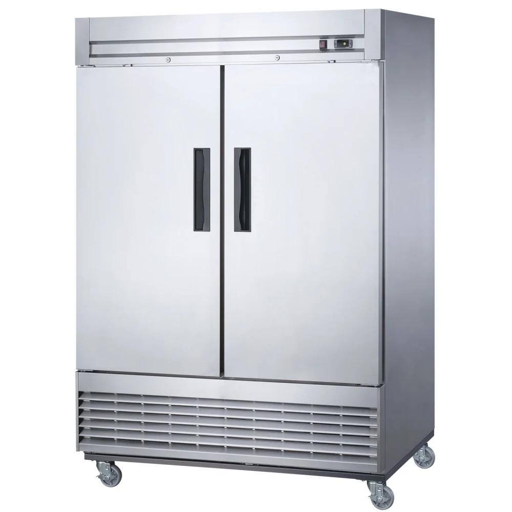 Cooler Depot 55in 47cu.ft. Commercial Auto-Defrost Upright 2 Door Refrigerator in Stainless Steel DXXD55R