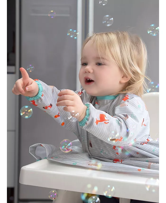 Bibado Long Sleeve Feeding Bibs ages 6-36 months Stain Free Clothing 100% Waterproof and Easy-Wipe Material