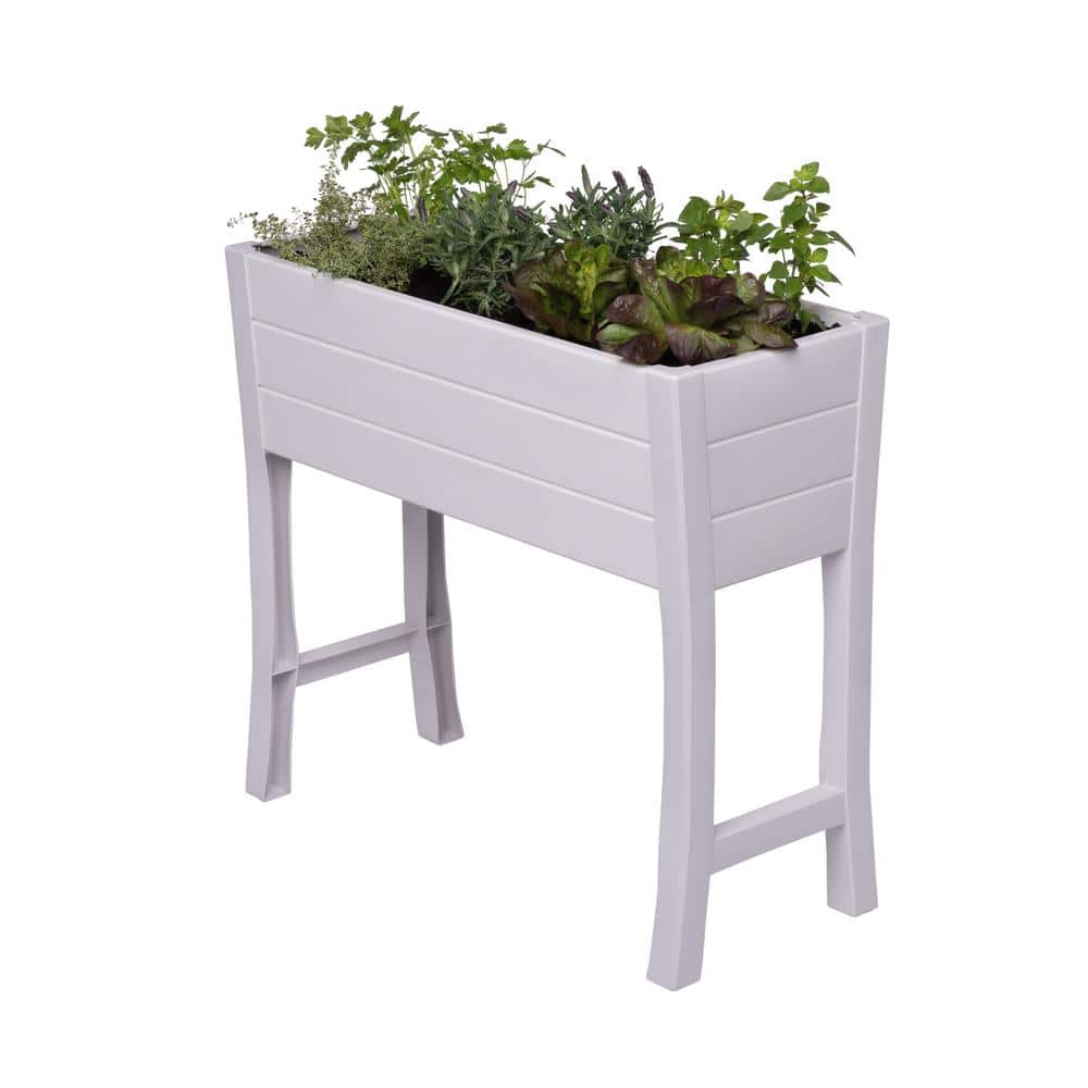 Nuvue White Vinyl in Elevated Garden Box 26020