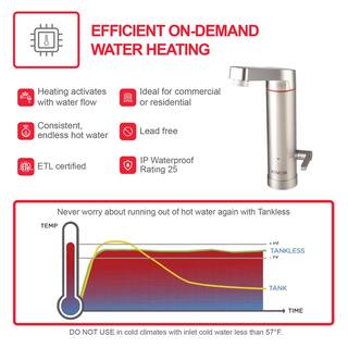 ATMOR HotTap 3kW 0.5 GPM 2-in-1 Electric Tankless Water Heater  Faucet AT-3TAP-HD