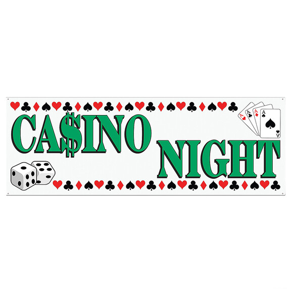 Morris Costumes BG57093 Casino Night Banner