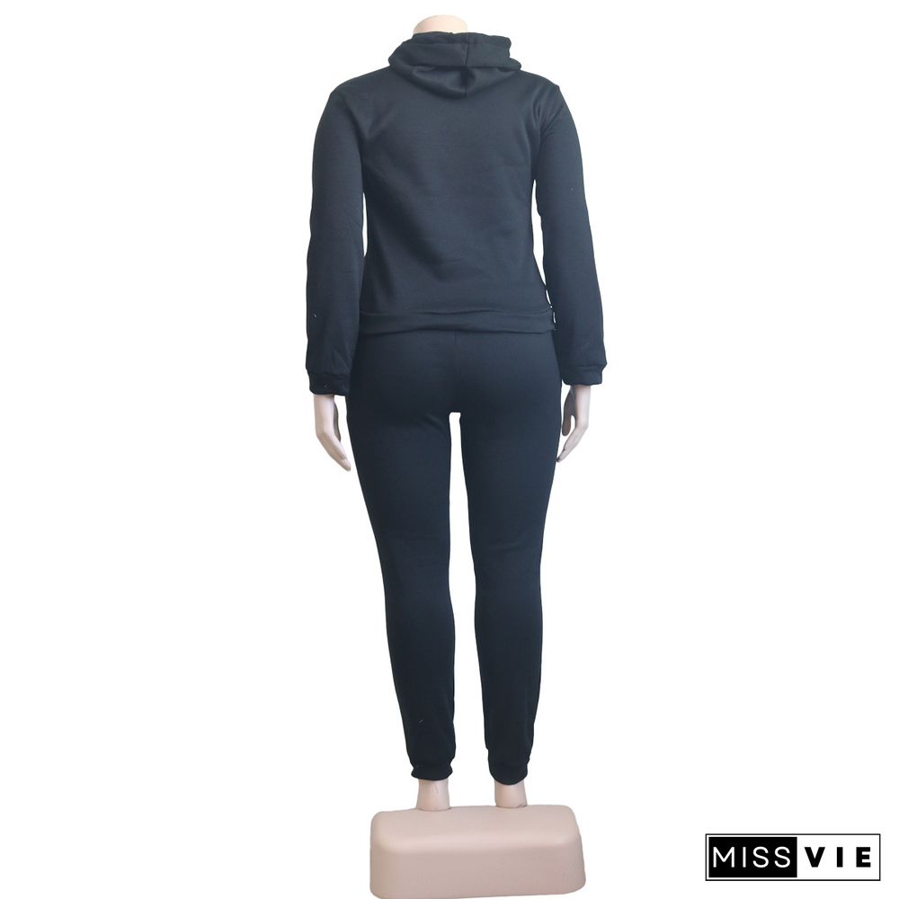 Plus Size Hoodies Sweatshirt Pants Tracksuit