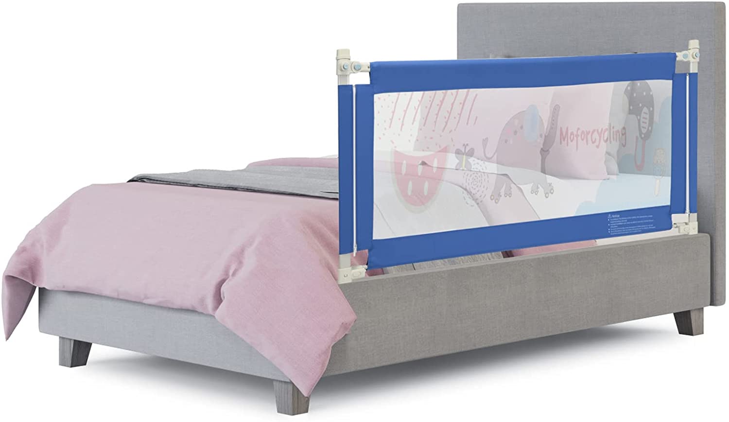 BABY JOY Bed Rail for Toddlers, Height Adjustable & Foldable Baby Bed Rail Guard