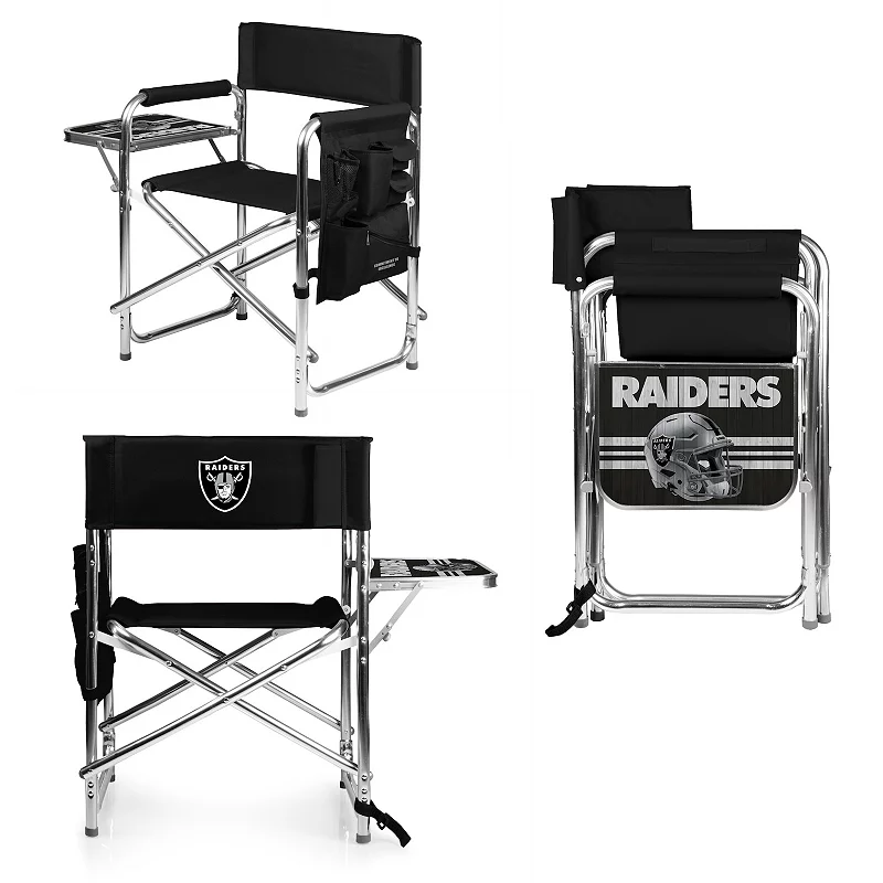 NFL Las Vegas Raiders Sports Chair with Side Table