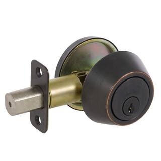 DELANEY HARDWARE 5-Fairfield Edged Oil Rubbed Bronze Rd Knob Entry Door Locks and 5-Edged Oil Rubbed Brz Sgl Cyl Deadbolts All Key Alike KIT#KR3007-PP