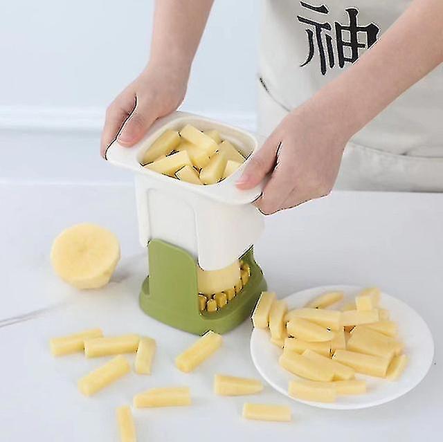 Multifunctional Vegetable Cutter Household Hand-pressed French Fries Vegetable Cutter (white)